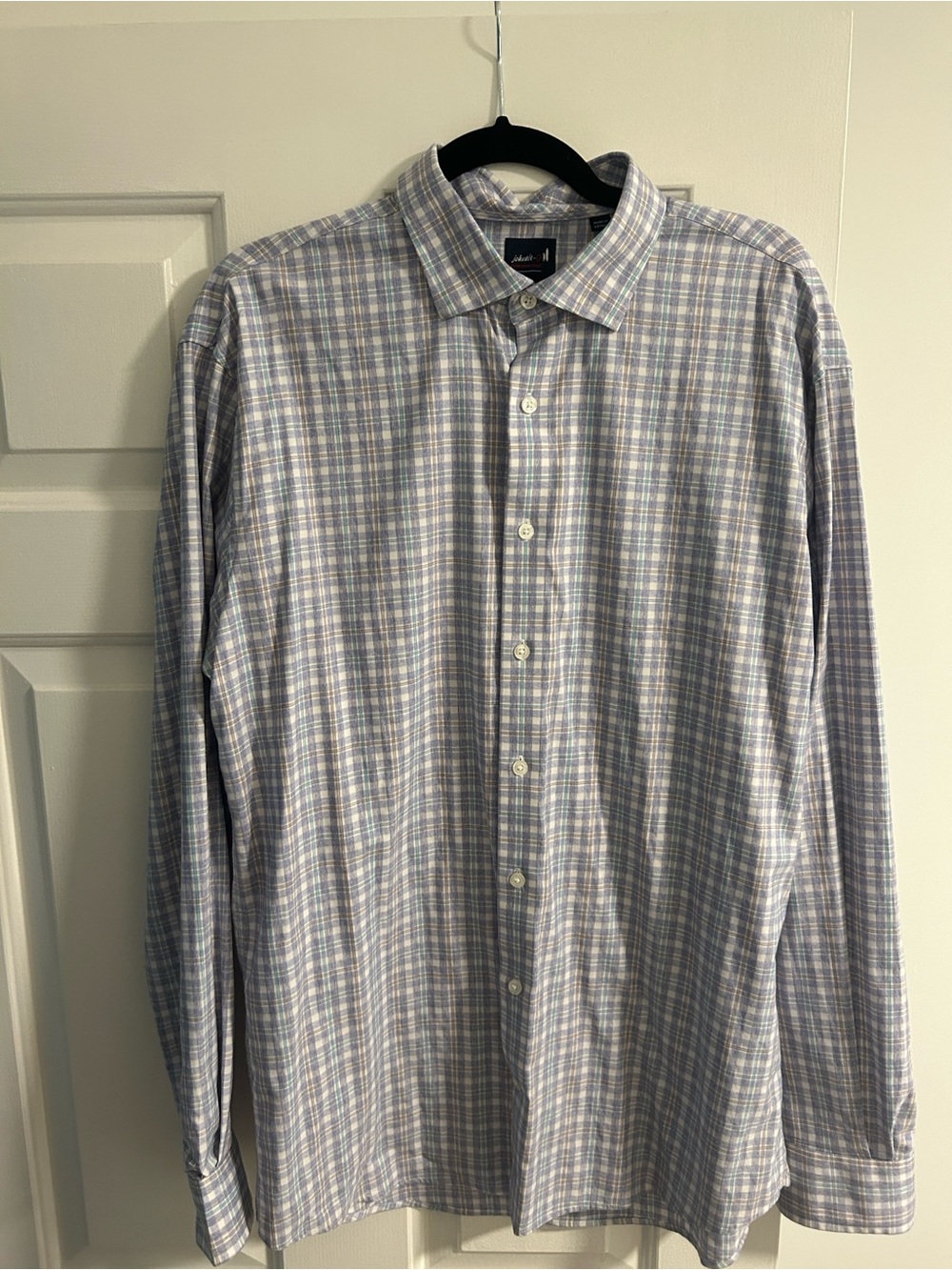 johnnie-O Men's Long-Sleeve Plaid Button-Down Shirt - Blue & Gray